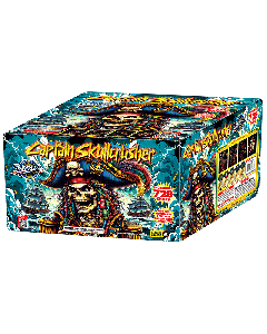 CAPTAIN SKULLCRUSHER | 728 Shot 500 Gram Zipper Cake By Miracle Fireworks